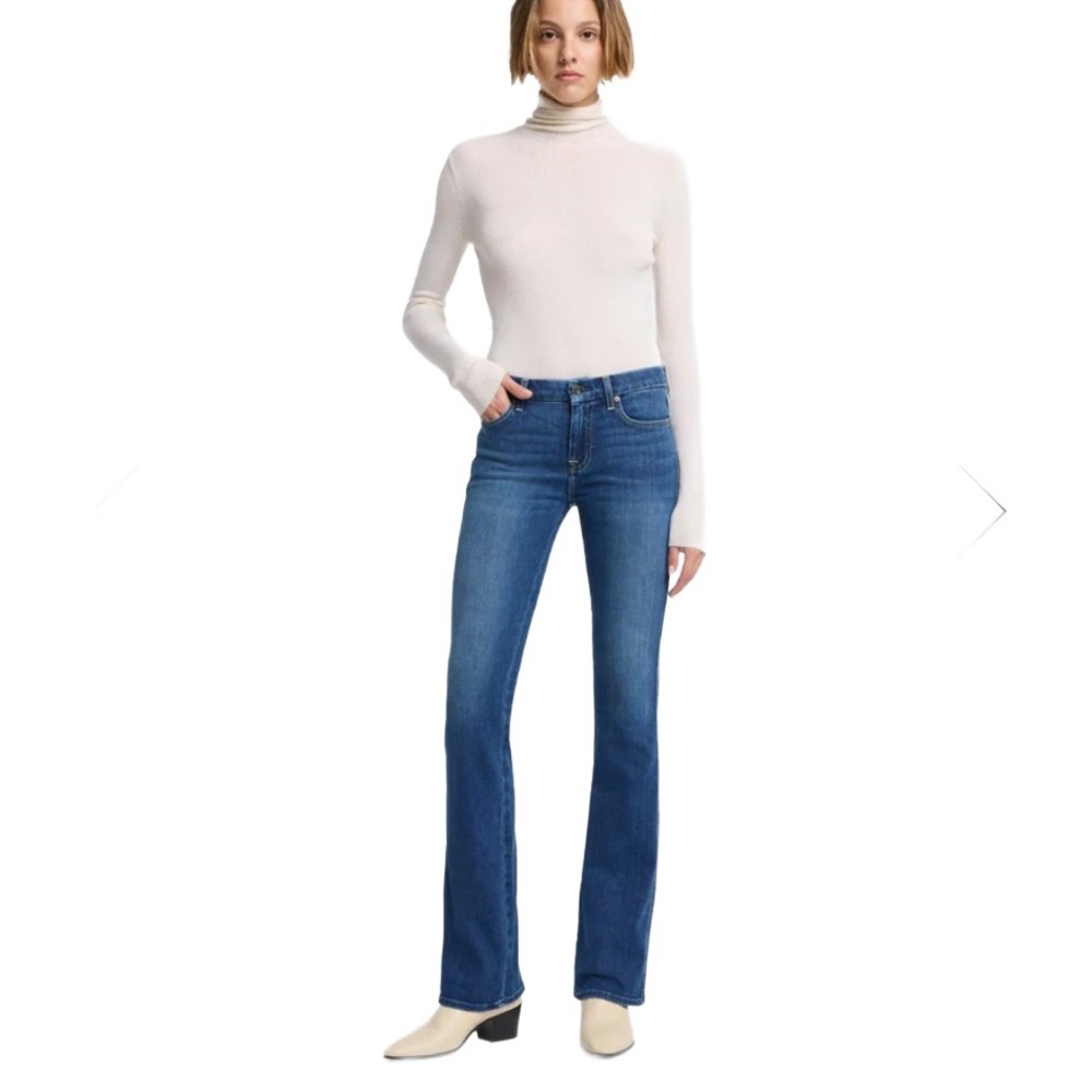 7 For All Mankind Boot Cut A Pocket Jean Size 27 NWOT - Picture 2 of 6